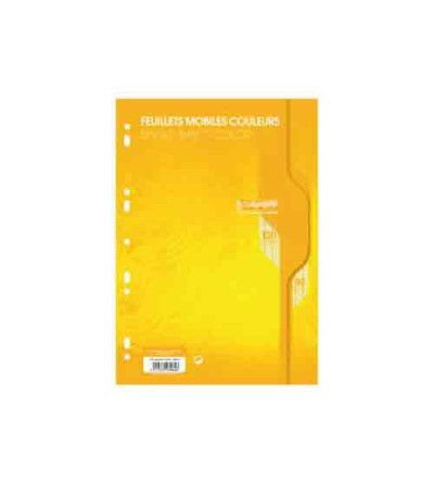 Feuillets mobiles A4 Perfo. Univ. seyes 100p 80g Calligraphe CLAIREFONTAINE jaune