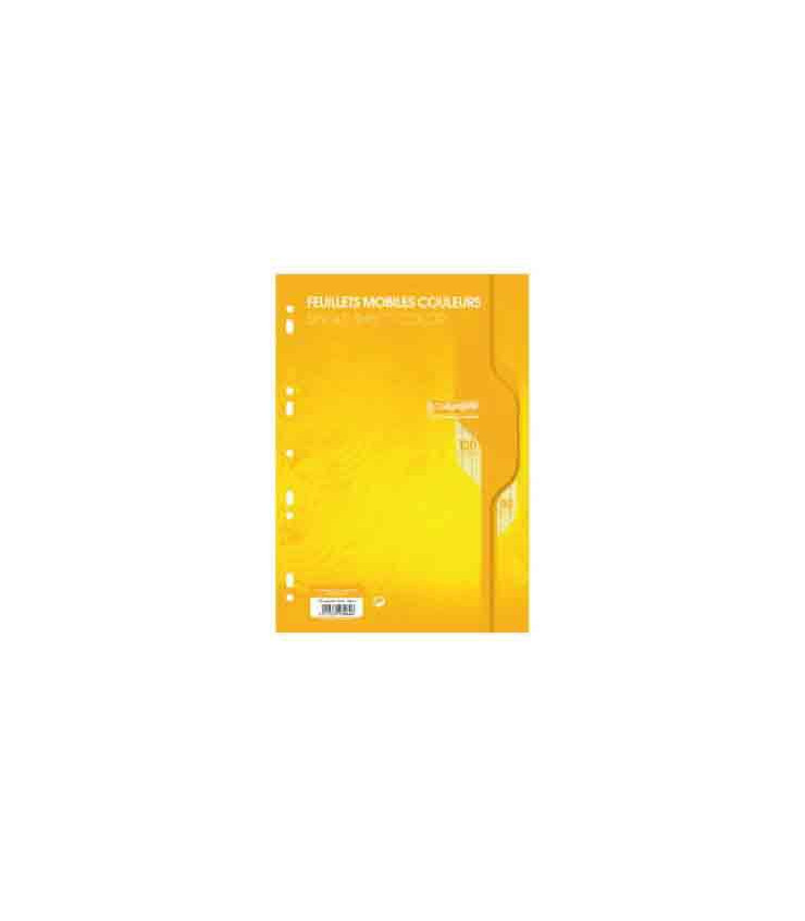 Feuillets mobiles A4 jaunes PEFC seyes 100p 80g Calligraphe CLAIREFONTAINE