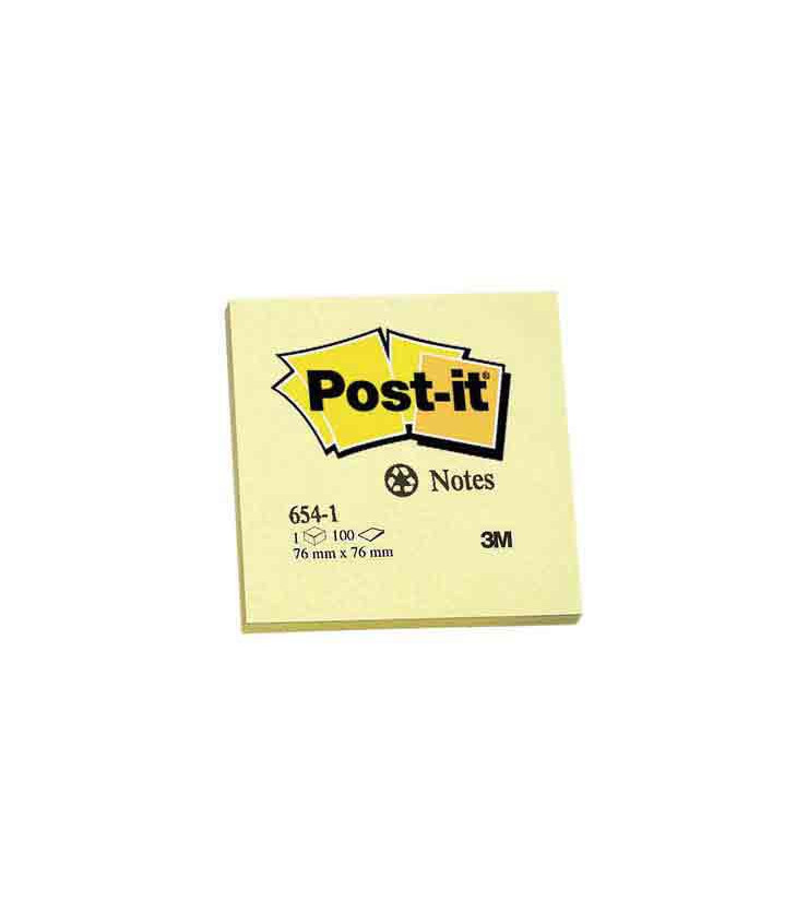 Post-it 100% recyclé jaune 76x76mm le bloc POST-IT