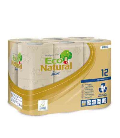 Rouleau extra papier toilette T200 par 12 Eco NATURAL LUCART