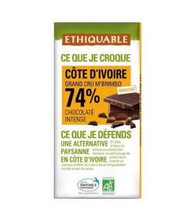 Chocolat bio ETHIQUABLE certifié Producteurs Paysans