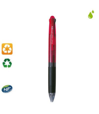 Stylo 4 couleurs recyclé Feed GP4 corps rouge Begreen PILOT