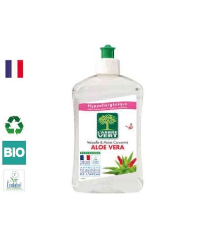 Liquide vaisselle et savon mains écologique Aloe vera L'ARBRE VERT