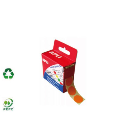 Etiquettes orange x150 en boîte distributrice APLI AGIPA