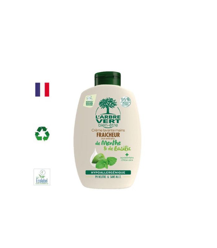 Crème-lavante écologique Menthe Basilic L'ARBRE VERT